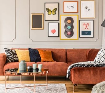 eclectic-style living room